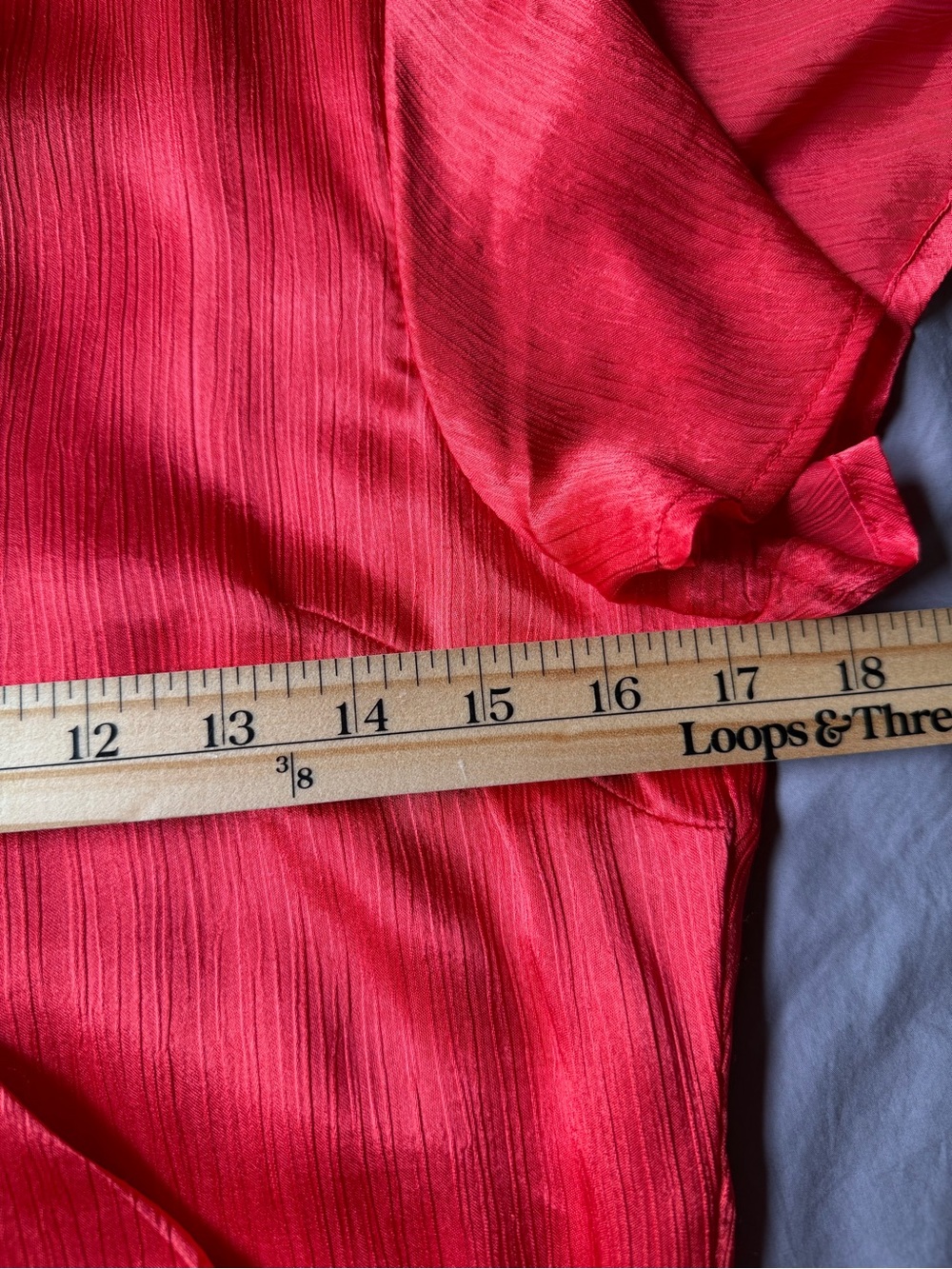 NEW Anthropologie Maquelle Red Satin Jumpsuit Womens Small Wide Leg Short Sleeve - Picture 4 of 9